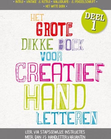 Het grote dikke boek voor creatief handletteren deel 1,, Verzenden, Zo goed als nieuw