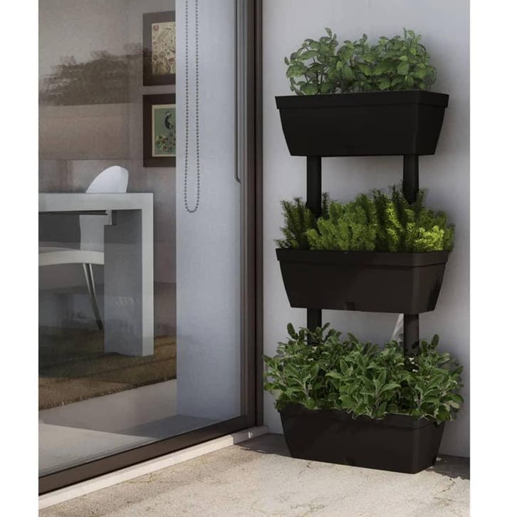 vidaXL Plantenbakken 6 st 100 cm antracietkleurig, Tuin en Terras, Bloembakken en Plantenbakken, Minder dan 60 cm, Nieuw, 60 cm of meer