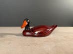 Beeldje - lacquered teak duck - Teak
