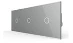 Livolo | Grijs | touch | Dimmer Schakelaar – 3 Lichtknoppen, Ophalen of Verzenden, Nieuw, Schakelaar