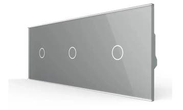 Livolo | Grijs | touch | Dimmer Schakelaar – 3 Lichtknoppen, Ophalen of Verzenden, Nieuw, Schakelaar