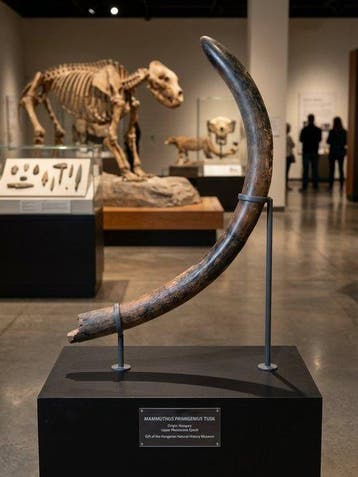 Wolharige mammoet - Gefossiliseerde slagtand - Mammuthus, Verzamelen
