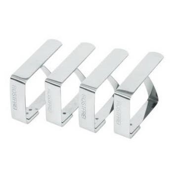 Benson Roestvrijstalen tafelkleedklemmen - verend - set v..., Ophalen of Verzenden, Nieuw