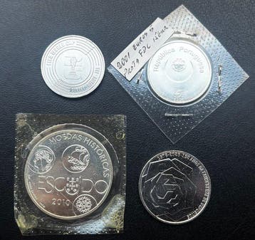 Portugal. 5 Euro / 7,5 Euro / 10 Euro 2007/2026 (4 coins)