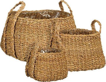 2dekans | Mica Decorations Plantenmand - Set van 3 - H25 x, Ophalen of Verzenden, Zo goed als nieuw