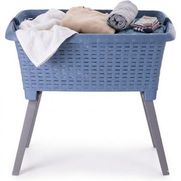 Wasmand op poten blauw 38 liter 39 x 59 x 29 cm kunststof, Tuin en Terras, Droogmolens en Wasrekken, Verzenden, Nieuw