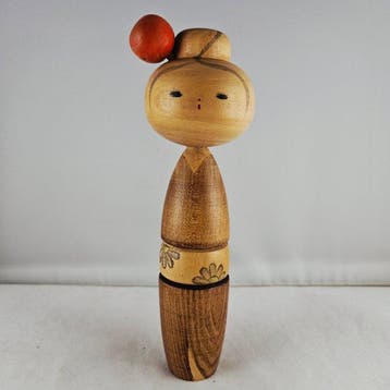 Elegante Kokeshi-pop - Hout - Japan - Shwa periode