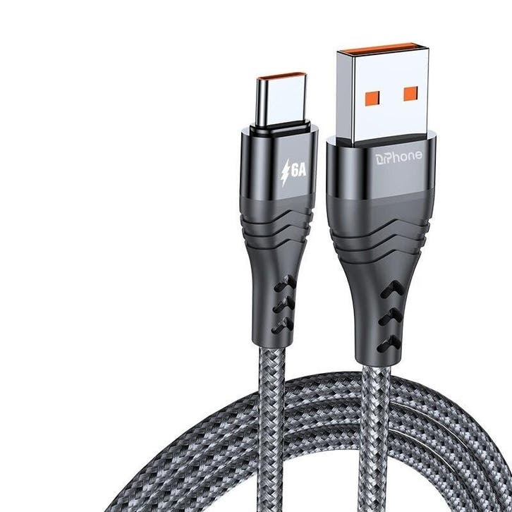 DrPhone SC5 6A 66W USB Type C Kabel – Oplaadkabel – SuperCha, Computers en Software, Pc- en Netwerkkabels, Verzenden