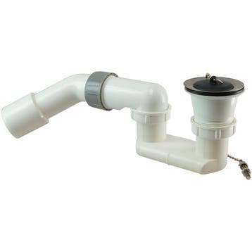 Riko Douchebaksifon met Plug - 1 1/2inch - PVC - Wit, Ophalen of Verzenden, Nieuw