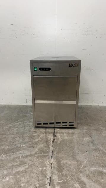 RVS HCB Ijsblokjesmachine 50 kg p/d 9 kilo bunkerinhoud 230V, Ophalen of Verzenden, Gebruikt