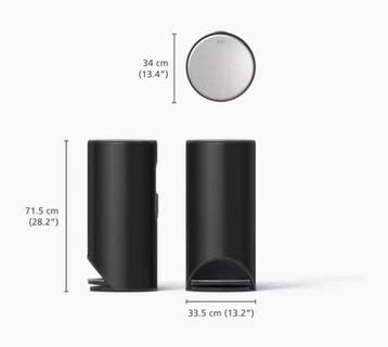 2dekans | Joseph Joseph Arc 30L Prullenbak - Carbon Zwart, Huis en Inrichting, Ophalen of Verzenden, Zo goed als nieuw