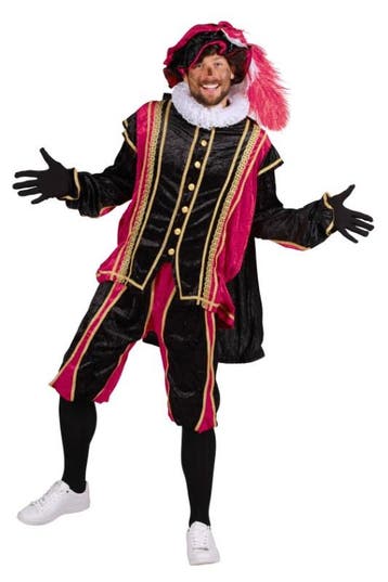 Pietenpak Bilbao met Cape Zwart-Pink - M, Diversen, Verzenden, Nieuw