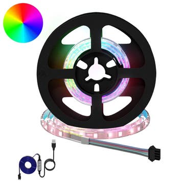 vidaXL LED-strip 2 pcs Zwart en transparant 450 mm Koper en, Verzenden, Nieuw
