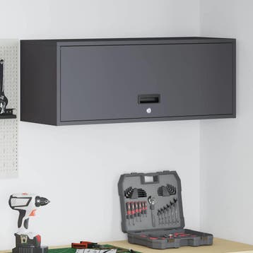vidaXL Wandkast voor Garage Zwart 90 x 33 x 35 cm, Huis en Inrichting, Kasten | Overige, Verzenden, Nieuw