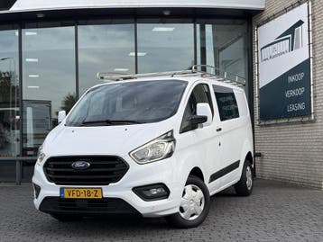 Ford Transit Custom 300 2.0 TDCI L1H1*DUBBEL-CAB*A/C*CRUISE*, Stof, Gebruikt, Euro 6, Ford