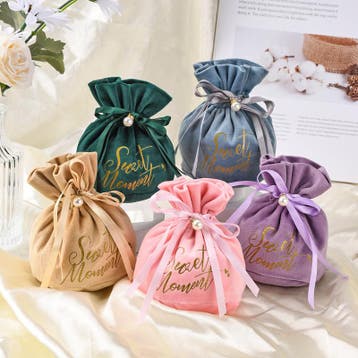10 x Fluwelen sieraden zakjes – 5 kleuren assorti – met, Ophalen of Verzenden, Nieuw