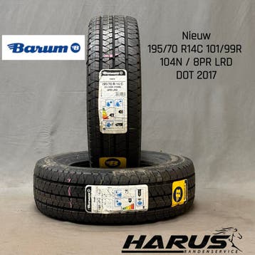 195/70/14C 104N Barum zomerbanden nieuw 2X GRATIS MONTAGE, 14 inch, Bestelwagen, Nieuw, Ophalen of Verzenden