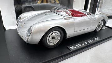 KK Scale 1:12 - Modelauto - Porsche 550 A Spider 1953 - 1957, Nieuw