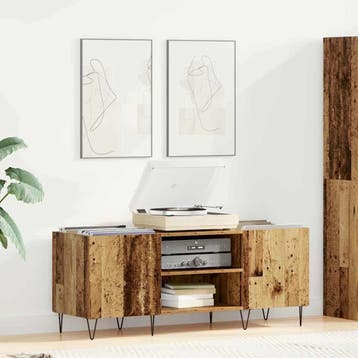 vidaXL Platenkast Oud Hout 121 x 38 x 48 cm Gemonteerd hout, Verzenden, Nieuw
