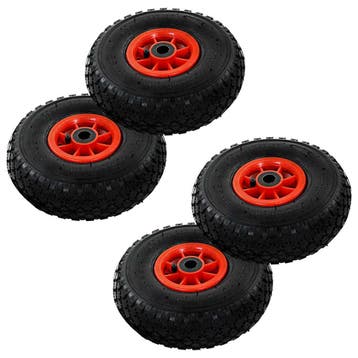 vidaXL Steekwagenwielen 4 st 3,00-4 (245x82) rubber, Verzenden, Nieuw