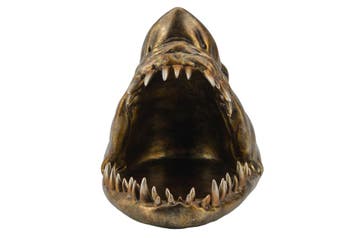 Decoratief beeldje HAAI 25 cm brons met opbergvak - 48015, Ophalen of Verzenden, Nieuw