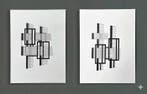 Eugène Eechaut (1928-2019) - Abstract diptych - framed - 43, Antiek en Kunst