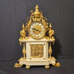 Figurale pendule Lodewijk XVI-stijl - Verguld brons - 1870 -, Antiek en Kunst, Antiek | Klokken