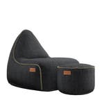 Cobana Lounge Chair & Pouf Outdoor - Zwart, Verzenden, Nieuw