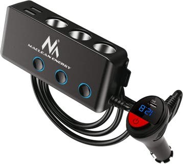 Auto laadstation - 10.2A - 4x USB + USB-C - Met houder, Ophalen of Verzenden, Nieuw