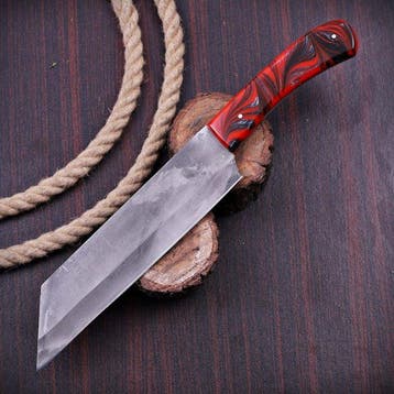 Custom Hand-Forged Premium Chefs Knife - Tafelmes - Staal,