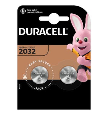 Duracell Knoopcel batterij Lithium CR2032 blister 2, Ophalen of Verzenden, Nieuw