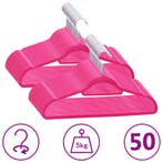 vidaXL 50-delige Kledinghangerset anti-slip fluweel roze, Kleding | Dames, Verzenden, Nieuw