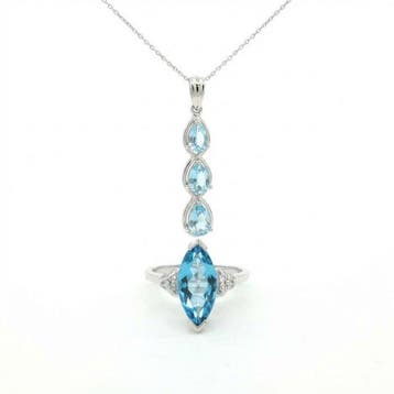 Zonder minimumprijs - 2-delige sieradenset Zilver - 7.98ct.