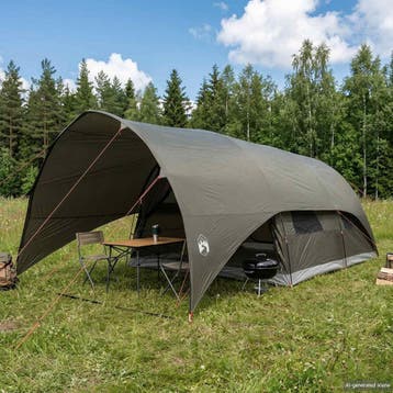 vidaXL Tunnel Tent met Waterdichte Regenhoes 10-persoons, Verzenden, Nieuw, Tot en met 2