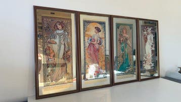 Alphons Mucha (1860-1939), after - The four seasons -