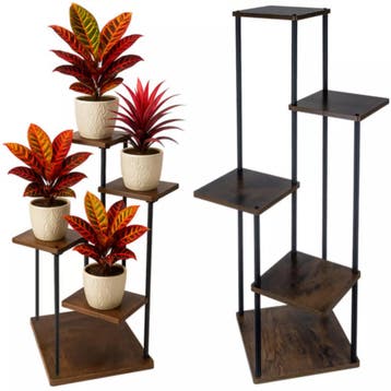 Ruhhy plantenstandaard 107 cm – 5 lagen loft plantentrap, Ophalen of Verzenden, Nieuw