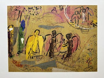 Marc Chagall (1887-1985) - Abraham et les 3 anges