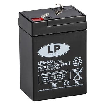 Landport LP6-6.0 VRLA AGM Loodaccu 6V, 6.0 Ah, origineel, Motoren, Verzenden, Nieuw