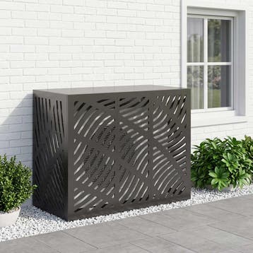 vidaXL Airconditioner hoes Zwart 110 x 50 x 80 cm Staal, Verzenden, Nieuw