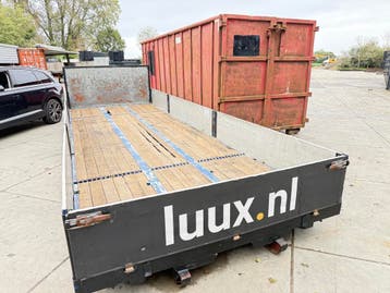 Laadvloer haakarm plateau 7 meter afzet bak afrol container