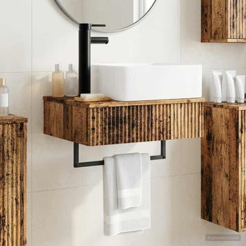 vidaXL Wandgemonteerde Wastafel Oud hout 53 x 35 x 39 cm, Verzenden, Nieuw