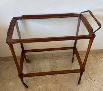 Serveerwagen - Hout, Glas