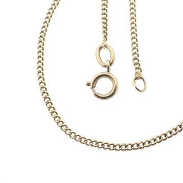 Gouden gourmetschakel ketting, Ophalen of Verzenden, Gebruikt, Overige kleuren, Goud