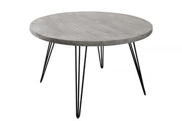 Ronde eettafel SCORPION 120cm grijs massief mangohout zwarte, Huis en Inrichting, Tafels | Eettafels, Ophalen of Verzenden, Nieuw