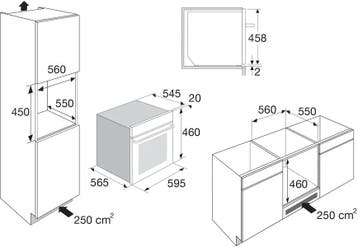 ETNA CM244RVS Inbouw Combimagnetron - 45 cm, Verzenden, Nieuw