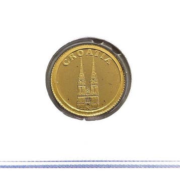 Liberia. 12 Dollars 2008 - Croatia - 1/50 Oz.