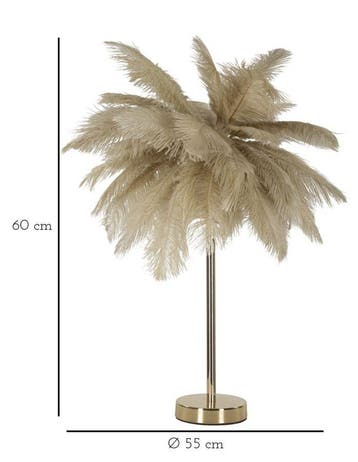 TAFELLAMP PALM CAMMELLO CM Ø 55X60, Ophalen of Verzenden, Nieuw