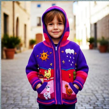 Peru gebreide truien, Peruvian kids sweater, jacke Peru kind, Verzenden, Jongen of Meisje, Trui of Vest, Nieuw