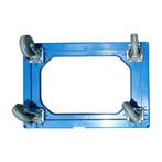 Kunststof dolly blauw 610x410x170 mm, rubberen zwenkwielen,, Ophalen of Verzenden, Overige typen, Emtrade NL