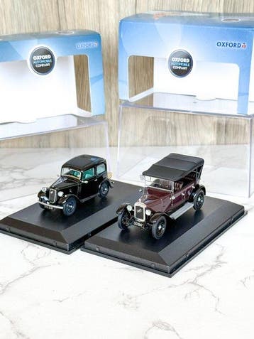 Oxford Diecast 1:43 - Modelauto (2) - Austin 7 Saloon and, Nieuw